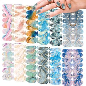 RENALUX - Nail Wraps XXL Set 12 Kleuren - Nailwraps - Nagelstickers - Nail Art - Manicure - Maarliefst 12 Designs