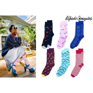 Alfredo Gonzales Sokken Dames - 6 paar - Maat 38-41 - voordeelbundel - Giftset Vrouw