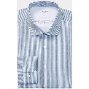 OLYMP - No. Six 24/Seven - Overhemd - Marineblauw - Super Slim Fit - Modern Kent