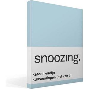 Snoozing - Katoen-satijn - Kussenslopen - Set van 2 - 60x70 cm - Hemel