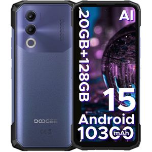 DOOGEE Blade 20 - Android 15 Outdoor Handy- 10300 mAh - 90 Hz - 20 GB + 128 GB/2 TB - 6 MP camera - NFC/Face ID - Paars