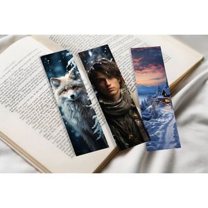 Winter boekenleggers - Set van 3 - Dubbelzijdig gedrukt