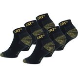Caterpillar - Premium Sneaker Werksokken - Zwart - 6 Paar - Enkelhoogte - Dubbele Versterking