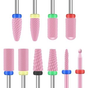 10 Stuks Keramische Nagelboren - Professionele Elektrische Nagelfrees voor Manicure en Pedicure