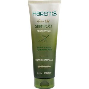 Harem's Olive Oil Shampoo - Restorative - Sulfate Free - Paraben Free - Niacin Keratin - Hyaluronic Acid - Vegan - Halal