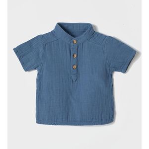 Babyshirt met korte mouwen OrganicEra Biologisch Mousseline Baby Shirt