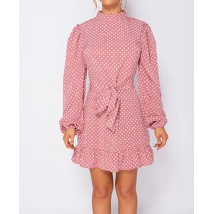 Polka dot dress roze/rood maat 36