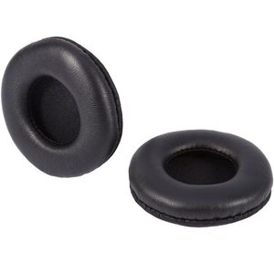 Allecto Plus - Vervangende Oorkussens voor Hoofdtelefoon - Zwart PU Leer - Zachte Vervanging - Comfortabele Oorkussens - Geschikt voor JVC Headsets