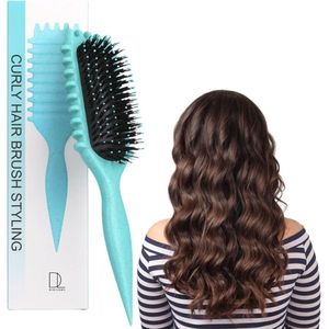 Krullende Haarborstel - Definieer en Ontwarren met Varkenshaar - Perfect voor Vrouwen en Meisjes