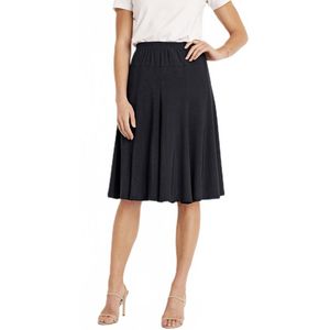 Gebreide uitlopende rok tot halverwege de lengte