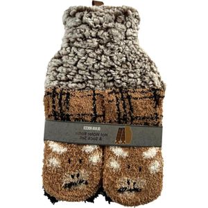 Warmwaterkruik Sokken Set Dierlijk Ontwerp Cover 1L Natuurlijk Rubber Thermotherapie Langdurig Warm Winter Geschenk Hoogland Koe