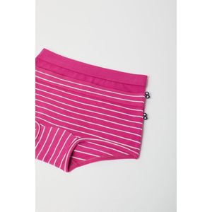 Woody meisjes duopack short - fuchsia/wit gestreept + effen - 222-1-SHD-Z/063 - maat 92