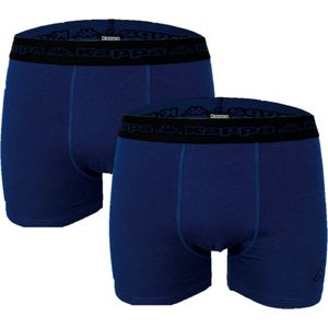 Kappa Boxershorts - Elastisch Katoenen Heren Ondergoed - 2PACK - Blauw - Maat: XL