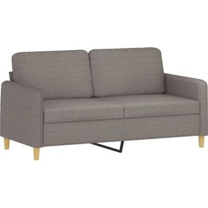 vidaXL Tweezitsbank - 140 cm - Taupe Stof Tweezitsbank - Banks Kopen - Salontafel - Fauteuils - Livingroom Meubels