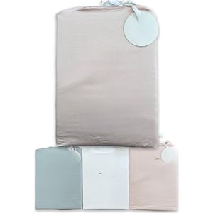 100% Biologische Bamboe Baby & Peuter Beddengoed Set - 4 Stuks - 300TC Luxe Satijn Weave - Dekbedovertrek - Hoeslaken - Platte Laken - Kussensloop