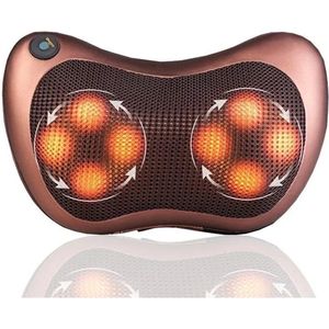 Shiatsu Massagekussen – Elektrisch Massage Apparaat – 8 Massagekoppen – Nek, Rug, Schouders & Voeten – Verwarmd tot 44°C – Inclusief Auto Adapter & EU Plug