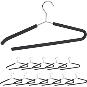 Relaxdays kledinghangers antislip - kleerhangers - klerenhangers - broekhangers - 12 stuks
