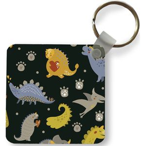 Sleutelhanger - Uitdeelcadeautjes - Dino - Kinderen - Patronen - Jongens - Meisjes - Dinosaurus - Plastic