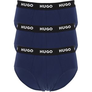 HUGO hipster briefs (3-pack) - heren slips - blauw - Maat: M