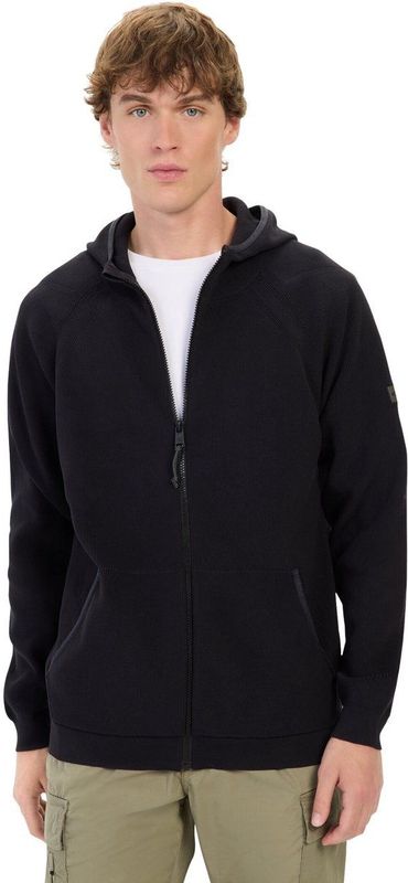 camel active - Gebreid Vest - Donker Blauw - Met Ritssluiting