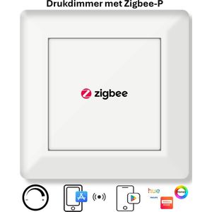Freelux Drukknop | Zigbee-P | led-dimmer | 230VAC - 500VA/2,1A | Zuiver wit glans