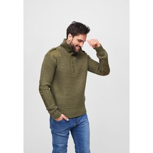 Heren - Mannen - Dikke kwaliteit - Modern - Nieuw - Alpin Pullover olive