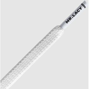 Mr. Lacy - Schoenveter - Flexies - Plat - Wit  - Elastische veters - Lengte 90 cm