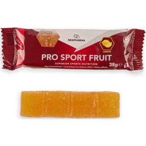 Neapharma Pro Sport Fruit citroen mét cafeïne - Energy Fruit Chew - 50 mg cafeïne - langdurige energie - Isomaltulose formule - Per 10 fruits