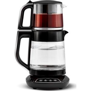 JL Cuisine - Stalen Theezetter - 1700W - BPA-vrij - 0.8L Glazen Theepot - 1.5L Watertank