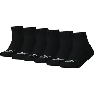 6 PACK Puma KIDS Quarter Socks sneakermaat 27 - 38 voor meisjes en jongens
