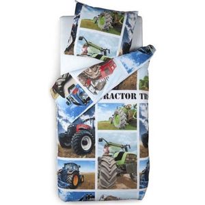 Snoozing Tractor dekbedovertrek Multi 1-persoons (140x200/220 cm + 1 sloop)