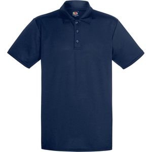 Fruit Of The Loom Heren Vochtafvoerend Poloshirt Korte Mouwen (Donker Marine)