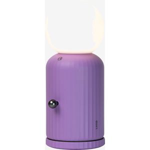 Lund London Skittle tafellamp - lila - 18 cm - dimbaar - met telefoonoplader