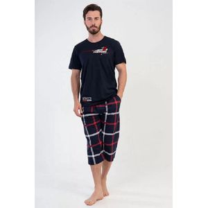 Vienetta herenpyjama met korte mouwen 100 % katoen, zwart M