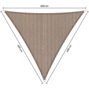 Shadow Comfort® Gelijkzijdige driehoek schaduwdoek - UV Bestendig - Zonnedoek - 600 x 600 x 600 CM - Post Modern Mauve