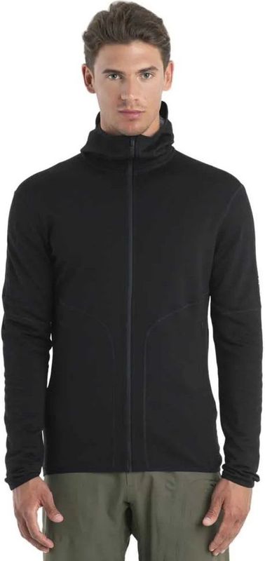 Icebreaker Merino 560 Realfleece Elemental Ii Sweatshirt Met Rits Zwart L Man