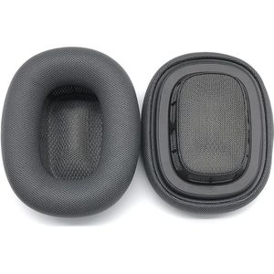 Lederen oorkussenhoes met traagschuim en magnetisch grijs voor AirPods Max