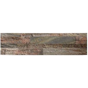 Zelfklevend Natuursteen - Forest Fire - Wandtegels - 60x15cm - Grijs met Bruin en Rood