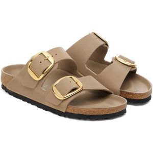 Birkenstock - Arizona Big Buckle - Casual Schoenen - Bruin - Geolied Nubuckleer