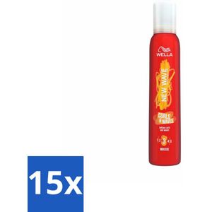 Wella – New Wave Curls & Waves – Haarmousse – 200 ml - Bulkverpakking - 15 stuks