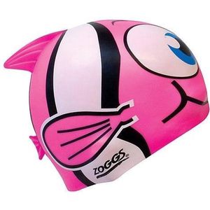 Zoggs Badmuts Silicone Character Cap Junior Vis Roze