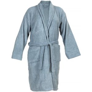 DoubleLife - Badjas - Cashmere Blue - 100% Katoen - 50% Gerecycled Katoen - GRS Gecertificeerd