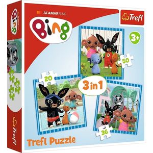 Trefl Bing 3-in-1 puzzel - 20/36/50 stukjes