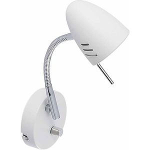 Lindby - wandlamp- met dimmer - 1licht - ijzer - H: 35 cm - GU10 - wit