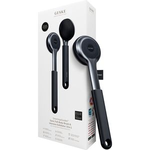 GESKE Sonic Full-Body Brush & Intensive Exfoliator | 8 in 1 | Reinigingsborstel | Met SmartSonic-pulsaties | Diepe reiniging, peeling, massage | Uitschuifbare handgreep | Ruwe huidverwijderaar