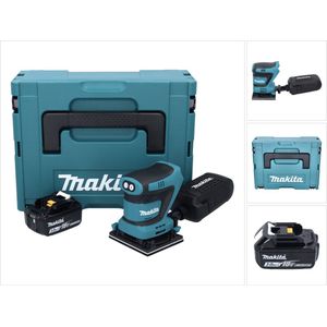 Makita DBO 481 F1J accu vlakschuurmachine 18 V 112 x 102 mm + 1x accu 3.0 Ah + Makpac - zonder lader