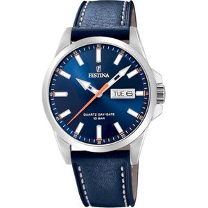 Festina F20358 Horloge - Festina heren horloge - Blauw - diameter 41 mm - roestvrij staal