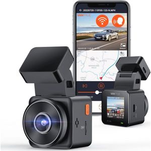 1080P Mini Dash Cam met WiFi en Draadloze GPS - Auto Camera met Nachtzicht & Parkeerbewaking