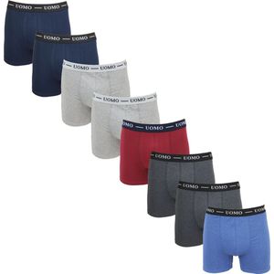 UOMO 8-Pack heren katoenen boxershorts assorti maat XXL