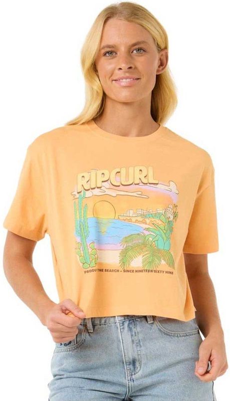 Rip Curl - La Paloma Crop - T-shirt - Oranje - Korte Mouwen